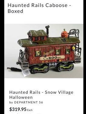 🎃 Department 56 Haunted Rails Caboose Decorative Accent Halloween
